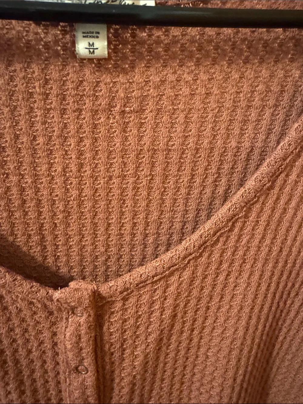 Express Waffle-Knit Tie-Front Tops - Olive Green & Mauve